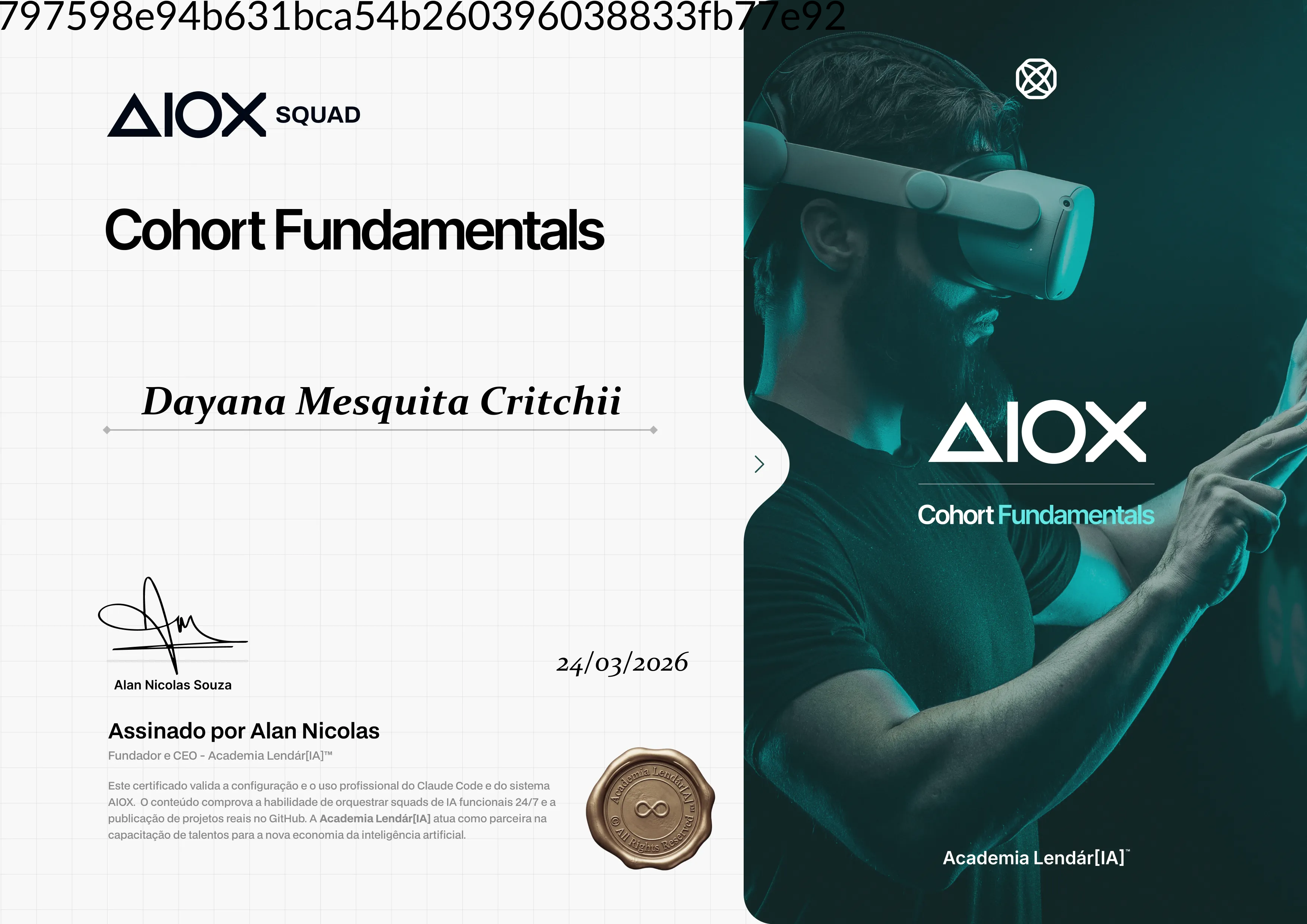 Certificado AIOX Cohort Fundamentals